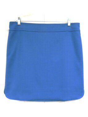 Ann Taylor Wool Blend Skirt Size 16 Bright Blue Solid